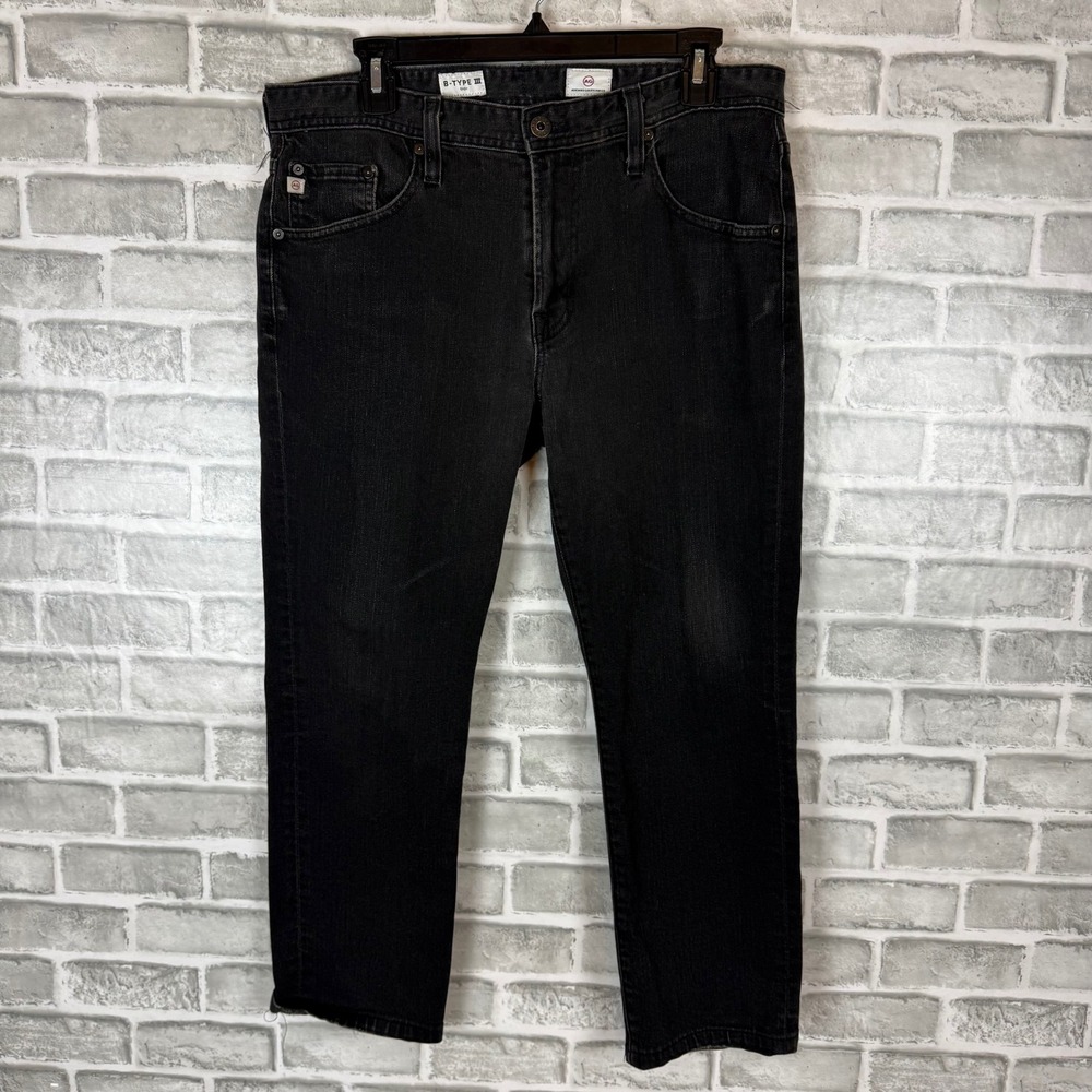 AG Adriano Goldschmied B-Type III Easy Mens Jeans 33 x27 Faded Black Tapered Leg